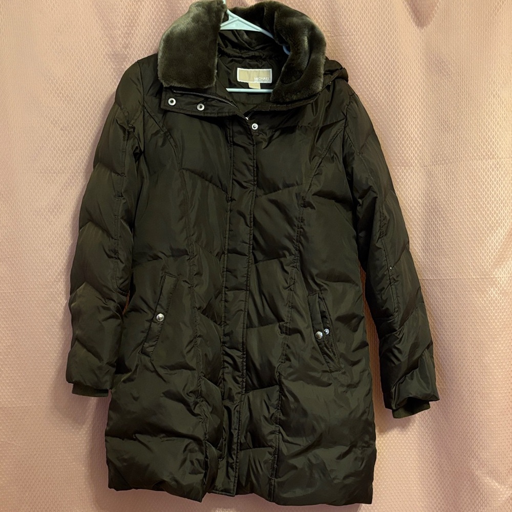 EUC Michael Kors Dark Brown Puffer Jacket